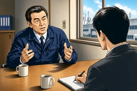 取材の場面
